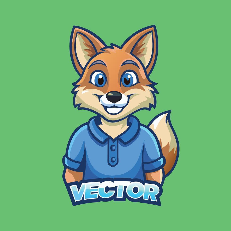 Fox Mascot Cartoon Style Illustration vector