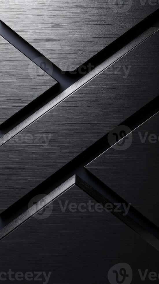 Geometric 3d Abstract background interlocking dark gray hexagons and contemporary forming rhombuses minimalist pattern design. Vertical format photo