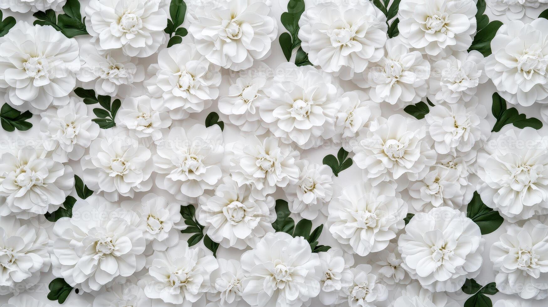 Beautiful white carnation flowers arranged densely, creating various captivating floral backdrop for a occasions background photo