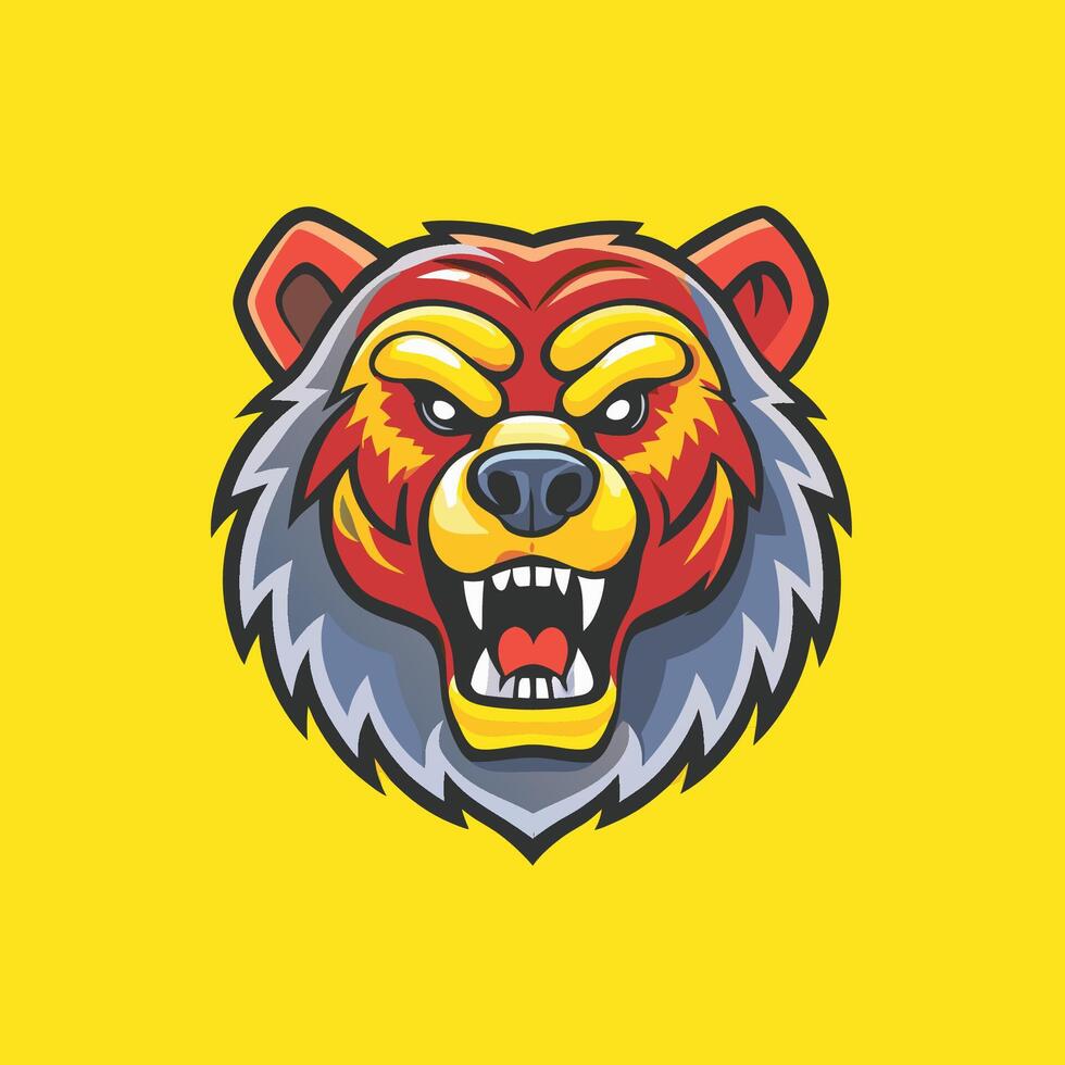 Majestic Bear Head Illustration for Business and Design vector