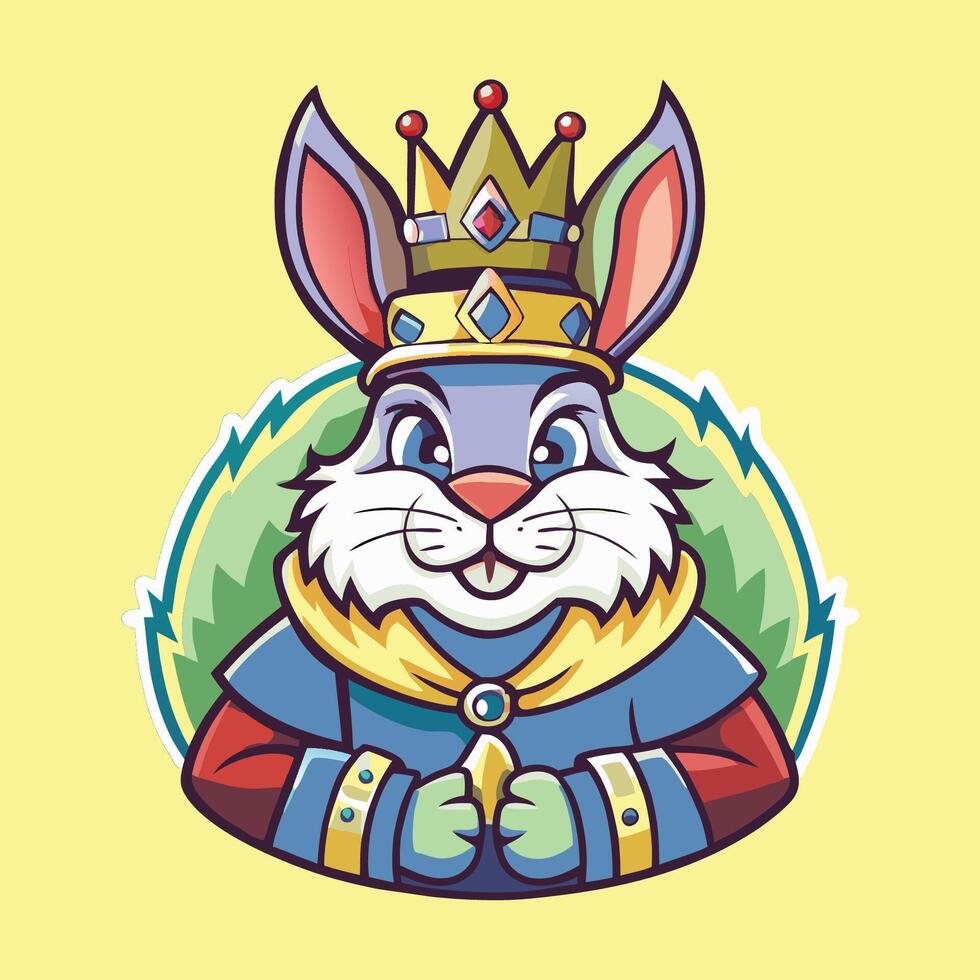Cute and Mischievous Bunny Mascot Character Logo Illustration for Children s Entertainment vector