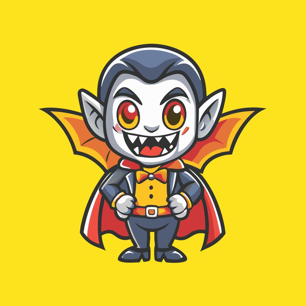 Charming Illustration of a Cute Dracula Character in EPS 10 Format vector