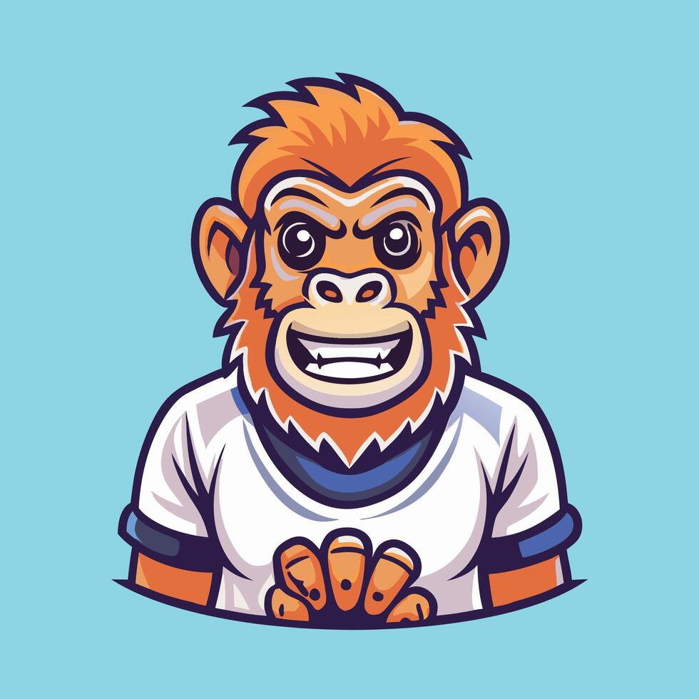 Majestic Australopithecus Mascot in Illustration vector