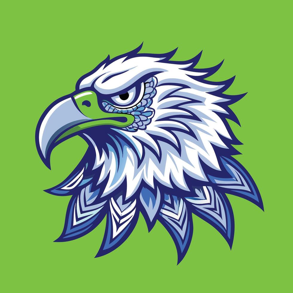 Graphic of a Majestic Eagle Tribal Tattoo Insignia vector