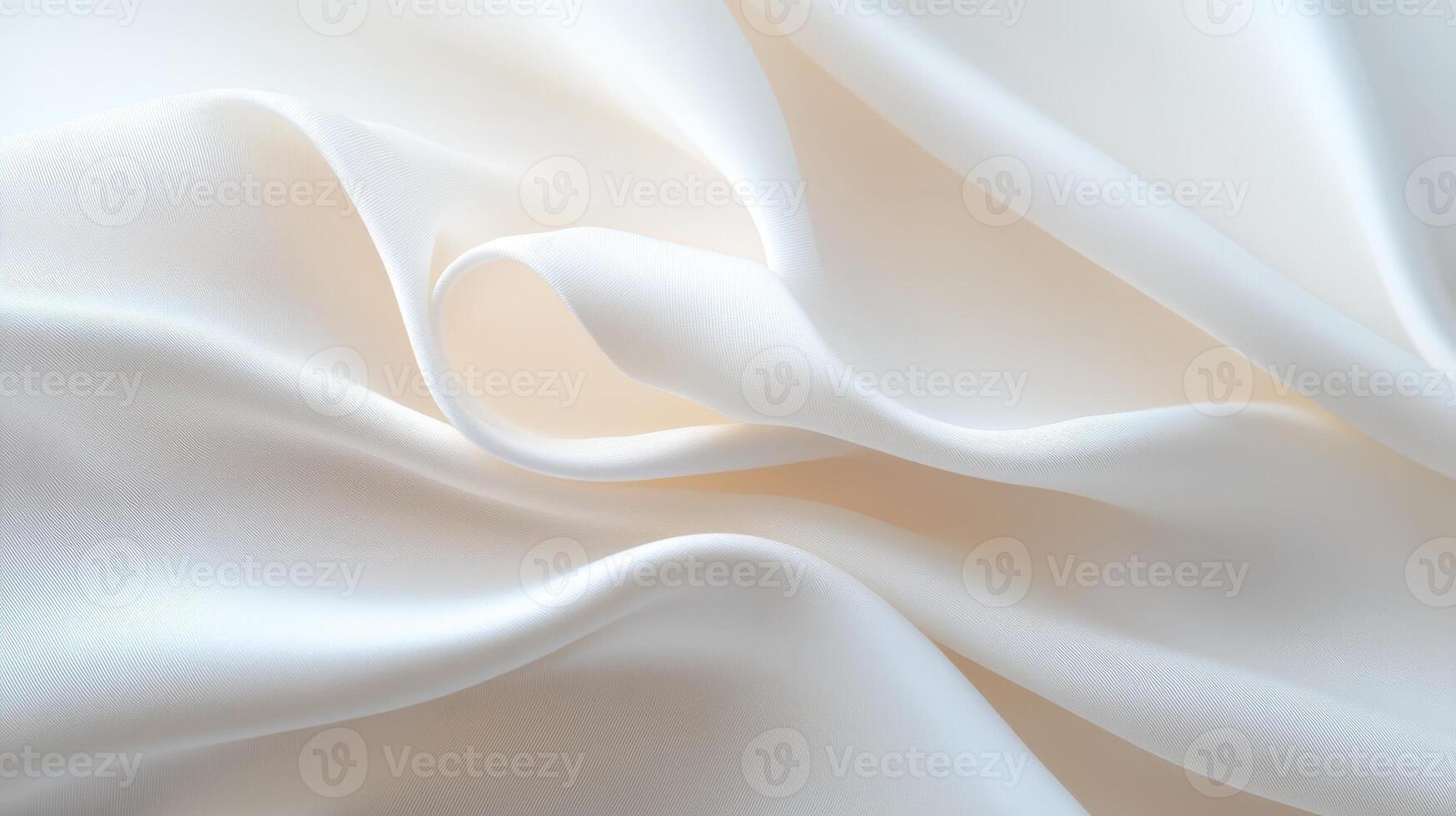 Smooth beige silk Canvas fabric on flowing a neutral background, creating an elegant and luxurious waves aesthetic photo