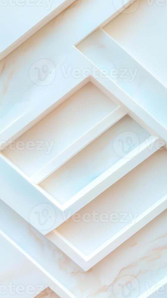 White rhombus geometric pattern decorating Vertical wall, adding a touch of elegance and sophistication to interior design. a format abstract photo