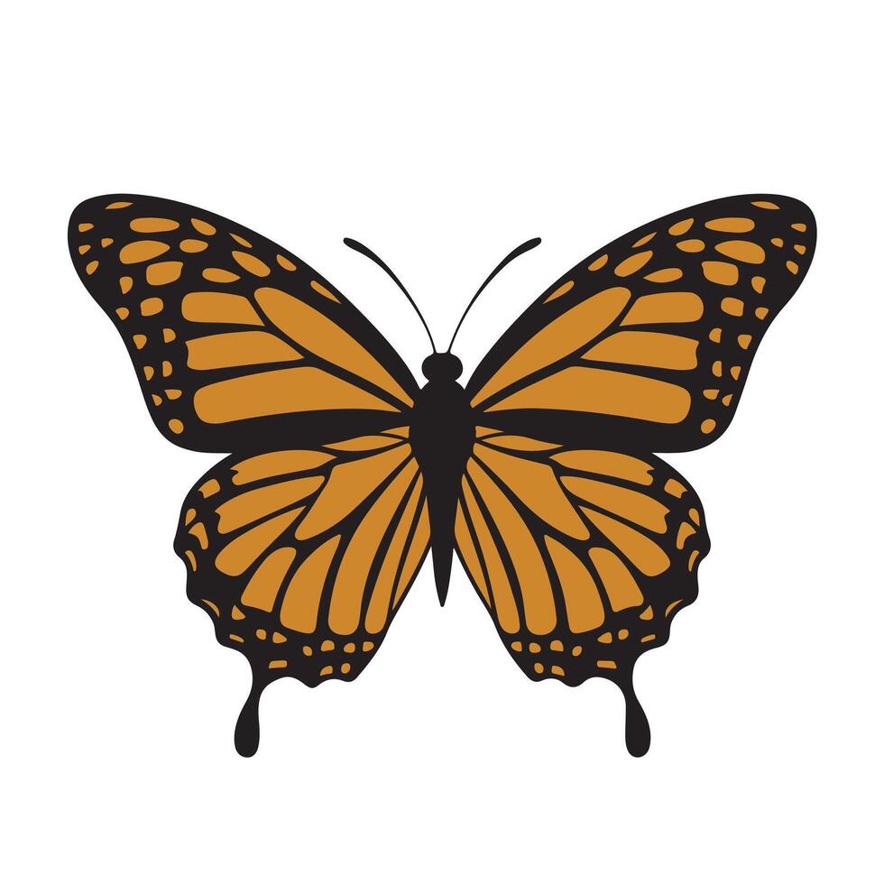 A delicate butterfly silhouette, symbolizing beauty, transformation, and freedom vector