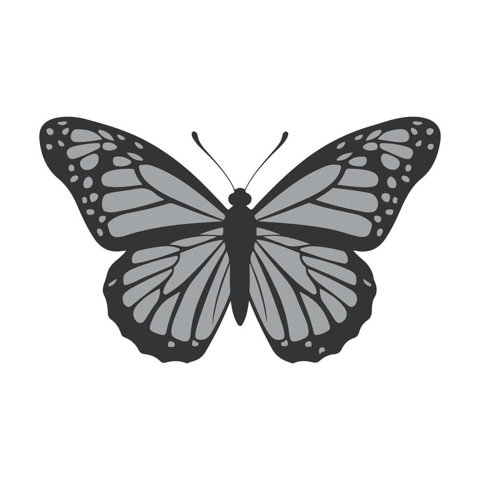A bold butterfly silhouette representing growth, renewal, and new beginnings vector