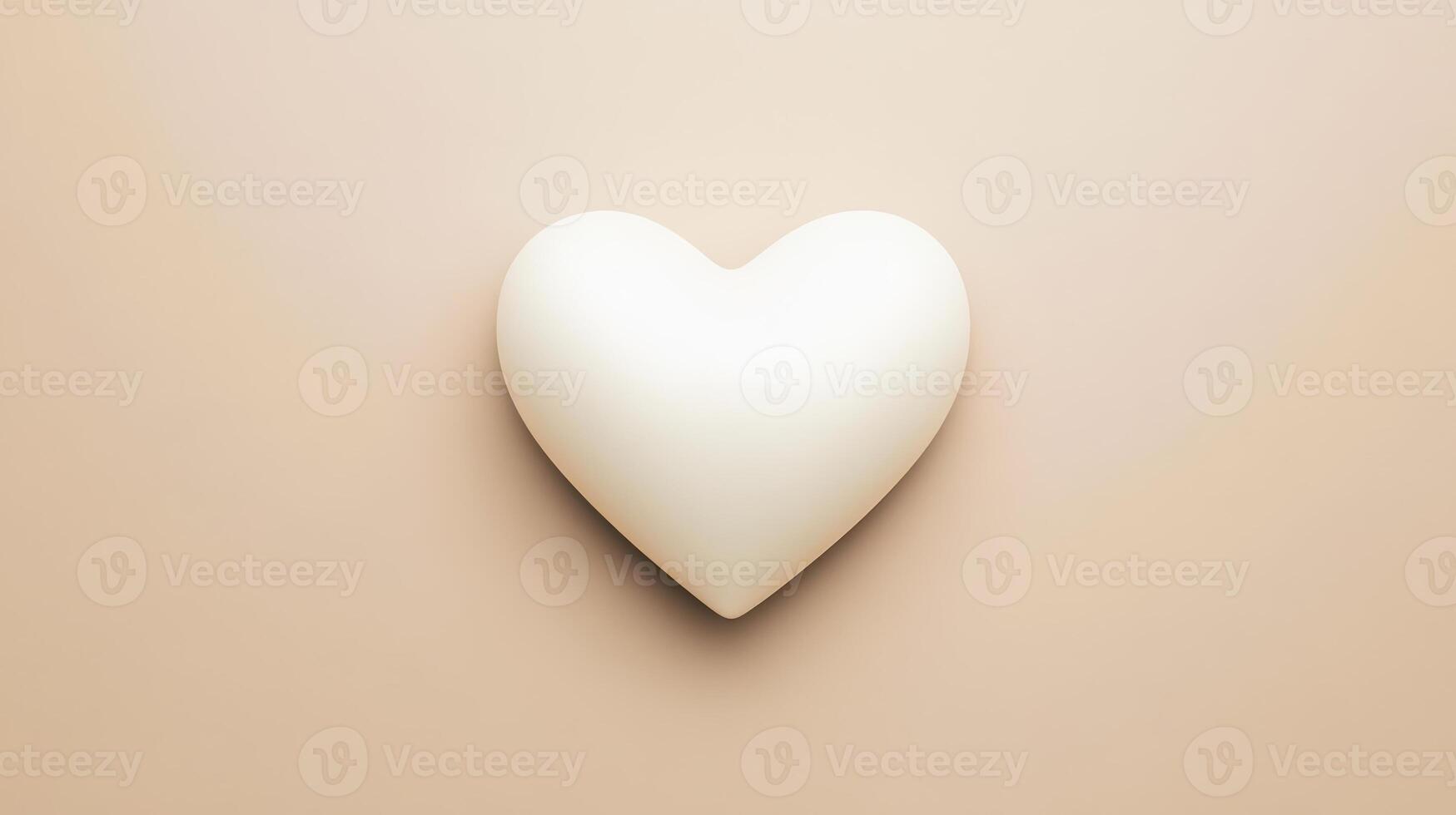 Soft heart shape on a neutral background creates a calm and peaceful atmosphere, ideal for conveying love and affection in design or art photo