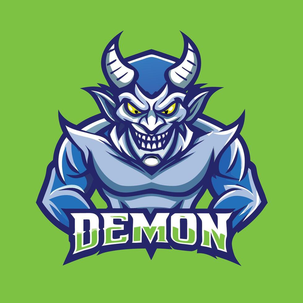 Fierce Demon E sports Illustration for Sports Enthusiasts and Gamers vector