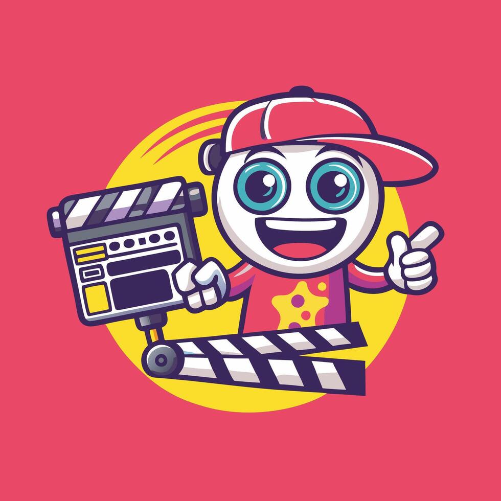 Animated Maker Mascot The Cartoon Character i vector