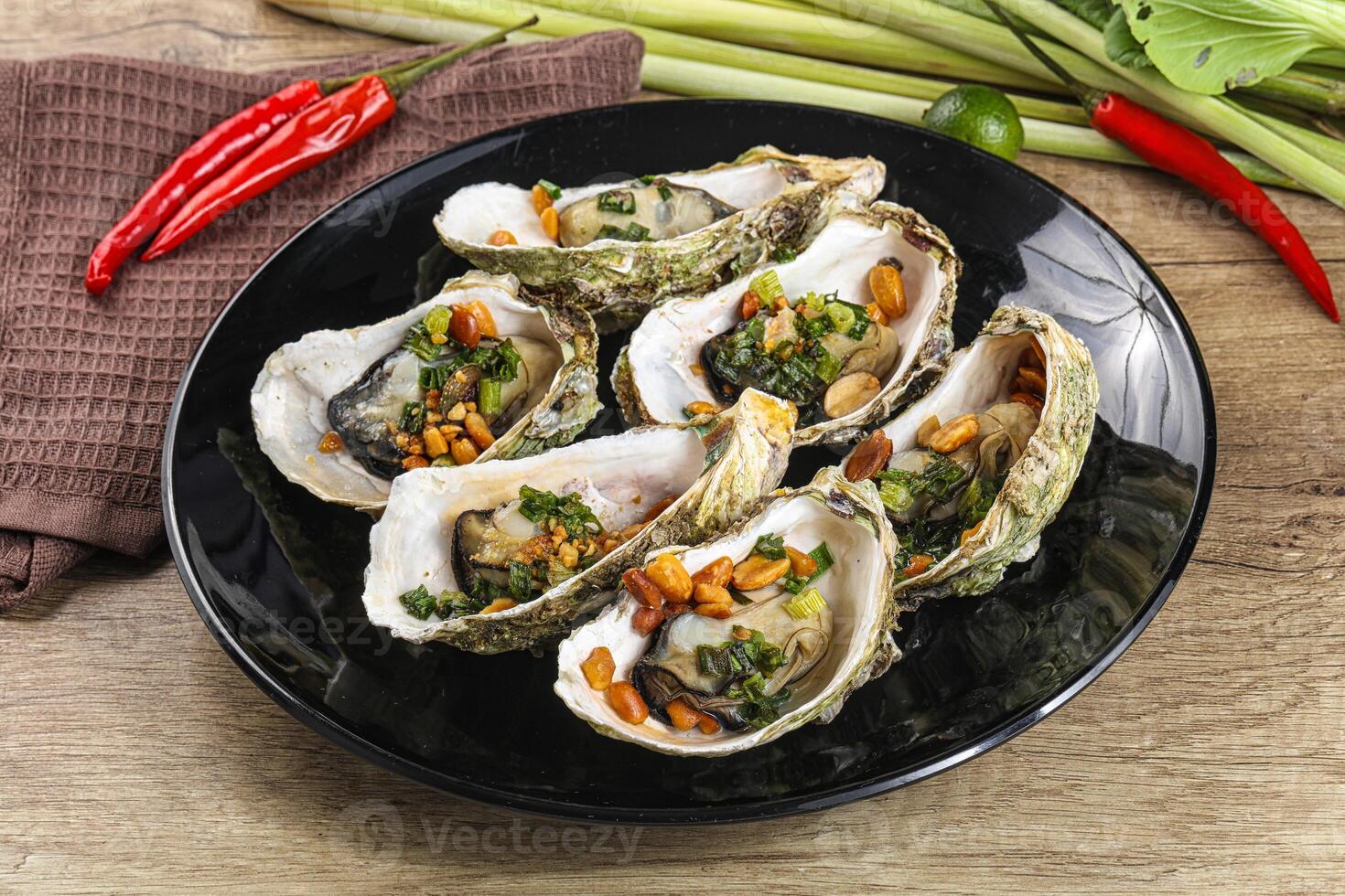 A plate of food on a table photo