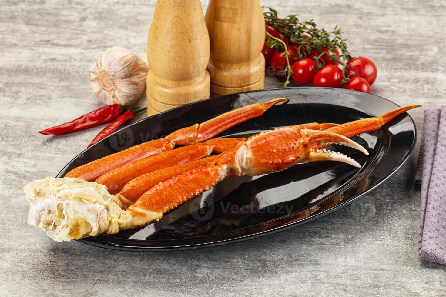 A large plate with a crab on it photo