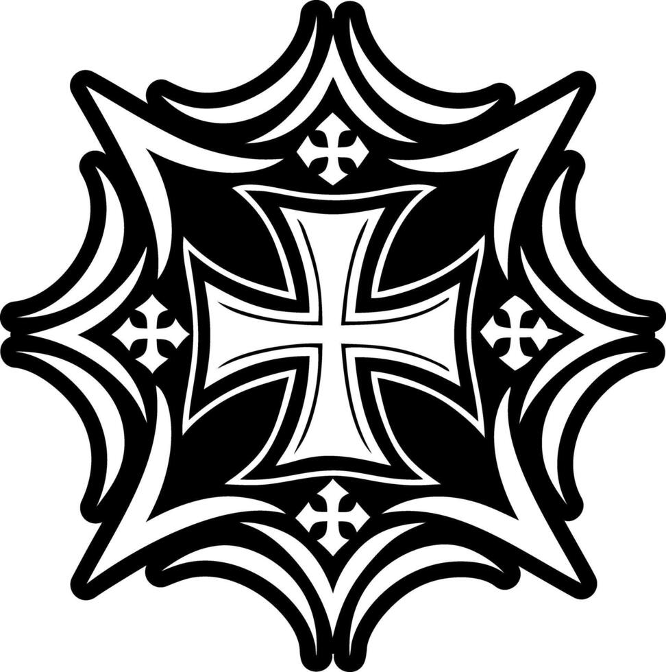 Templar artwork icon in glyph style vector