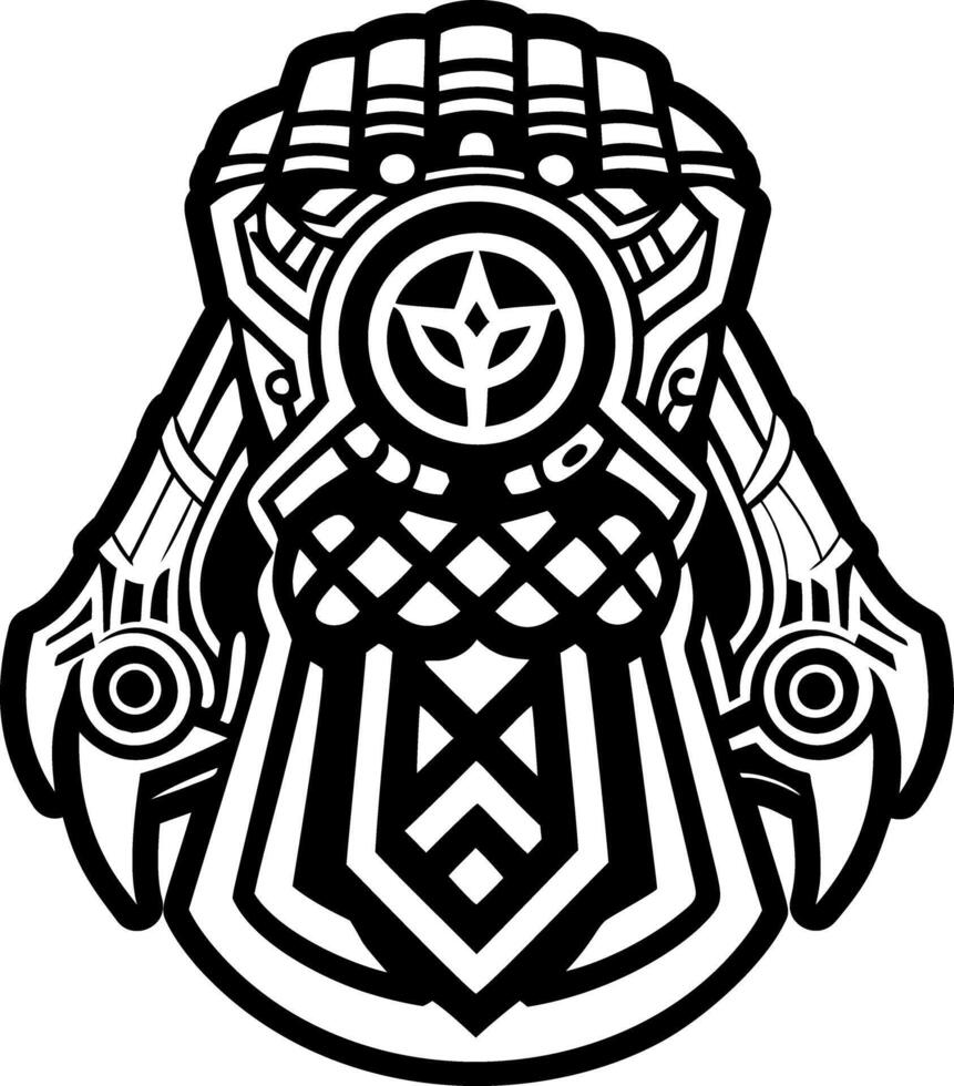 Gauntlet symbol icon in solid style vector