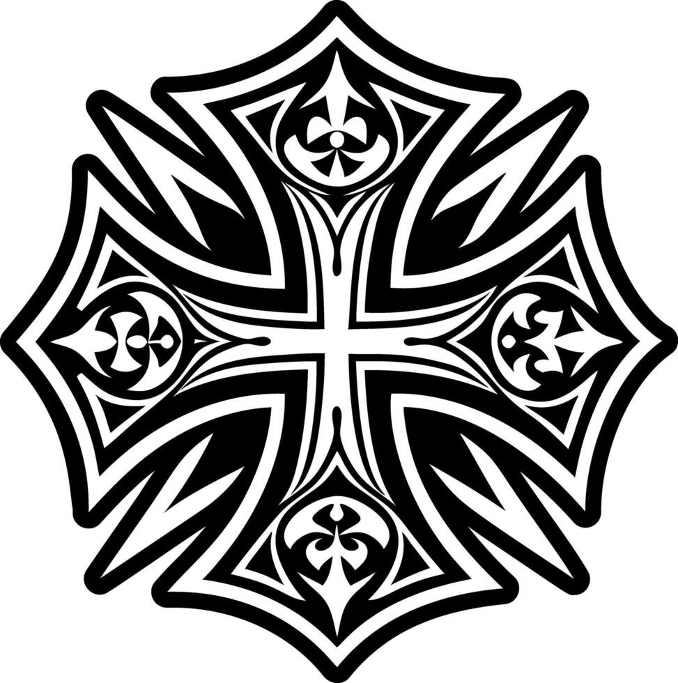 A glyph style icon cross symbol vector