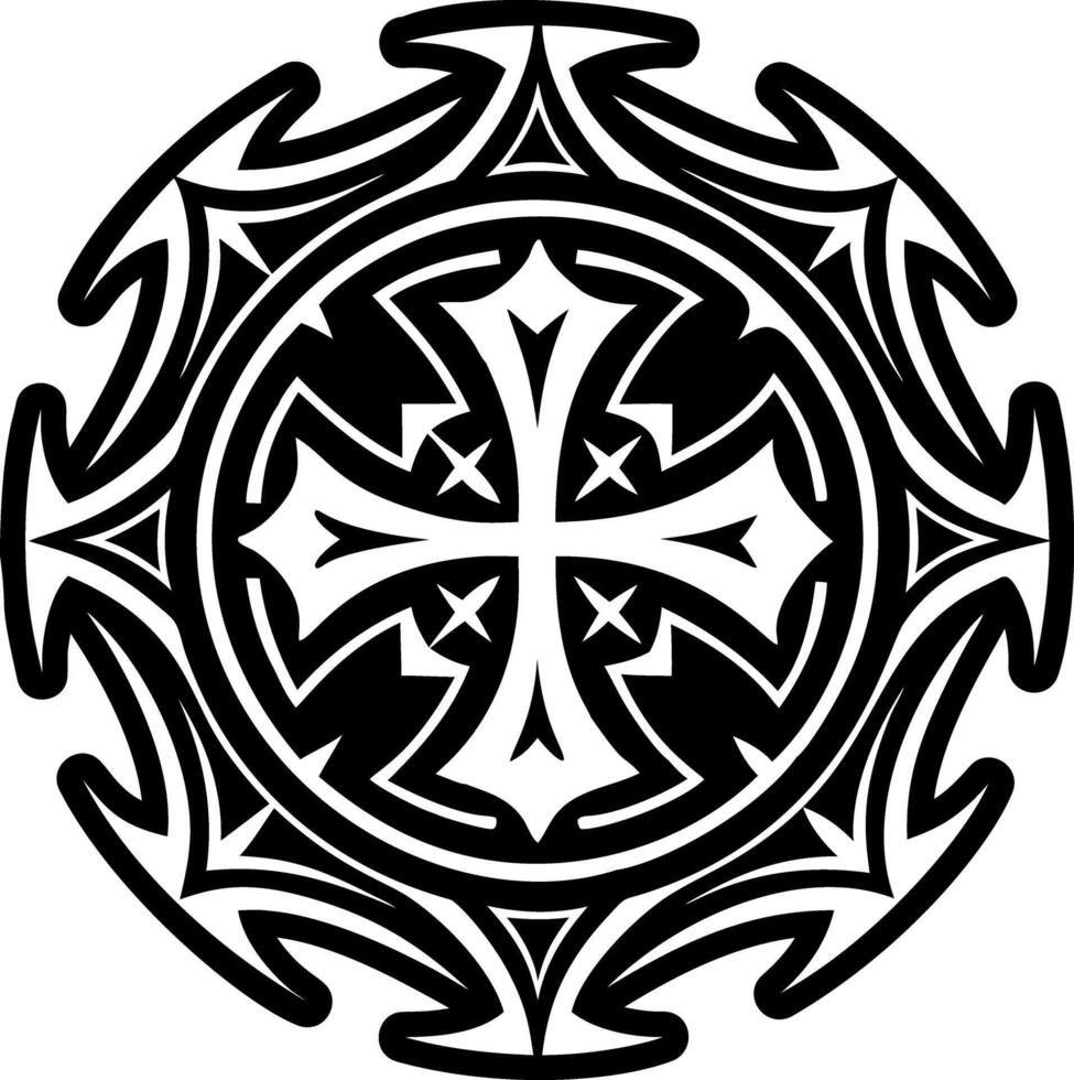 A filled style icon of knight badge symbol vector