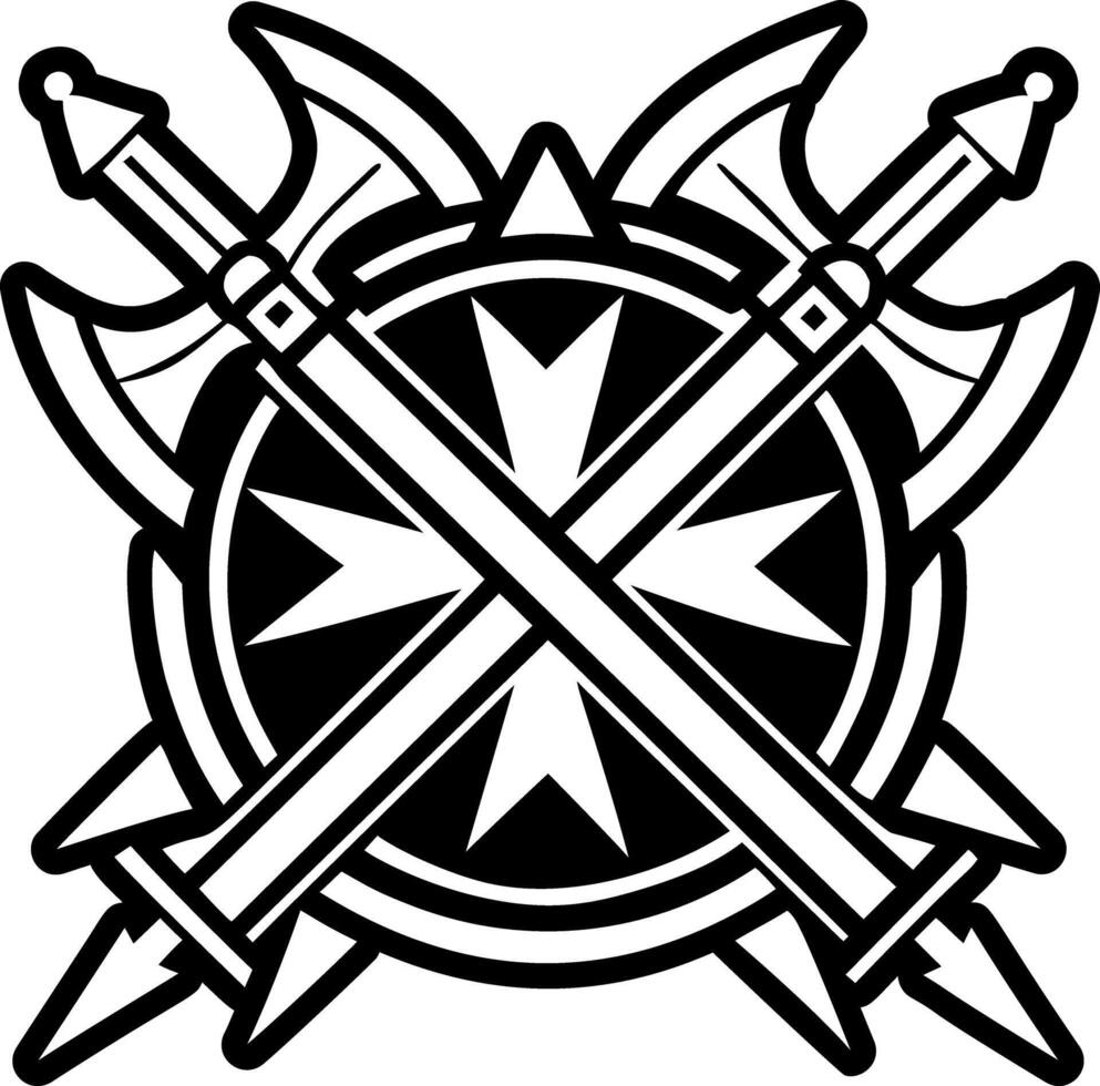 A filled style icon of crosses axes symbol vector