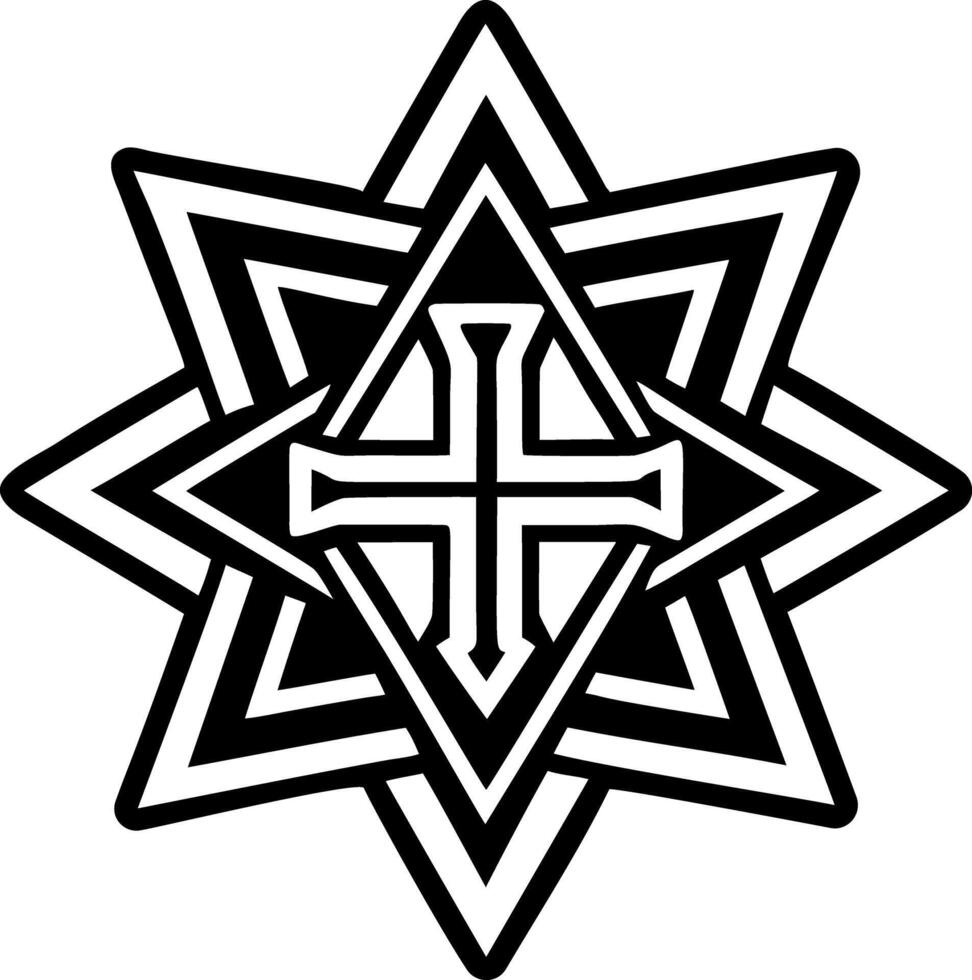 A glyph style icon david star symbol vector