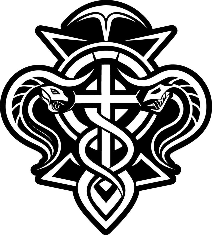 A filled style icon of serpent vector