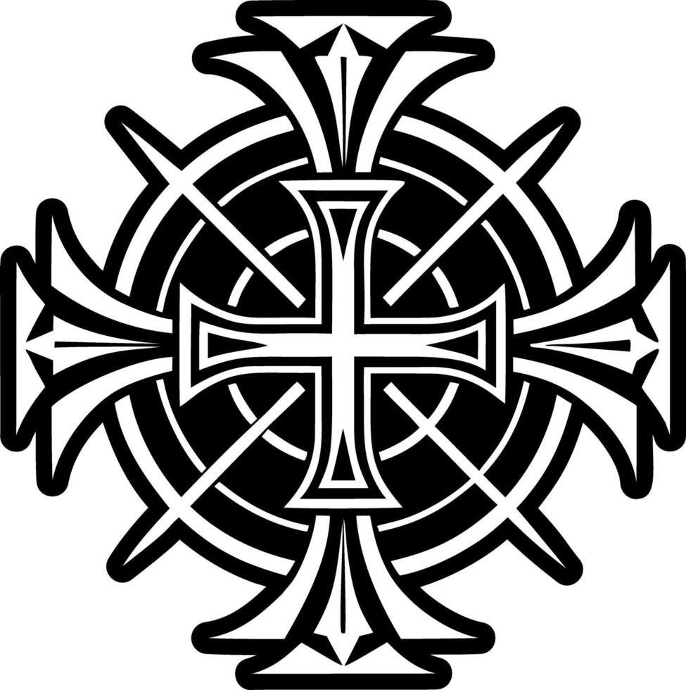 Peter cross symbol icon in filled style vector