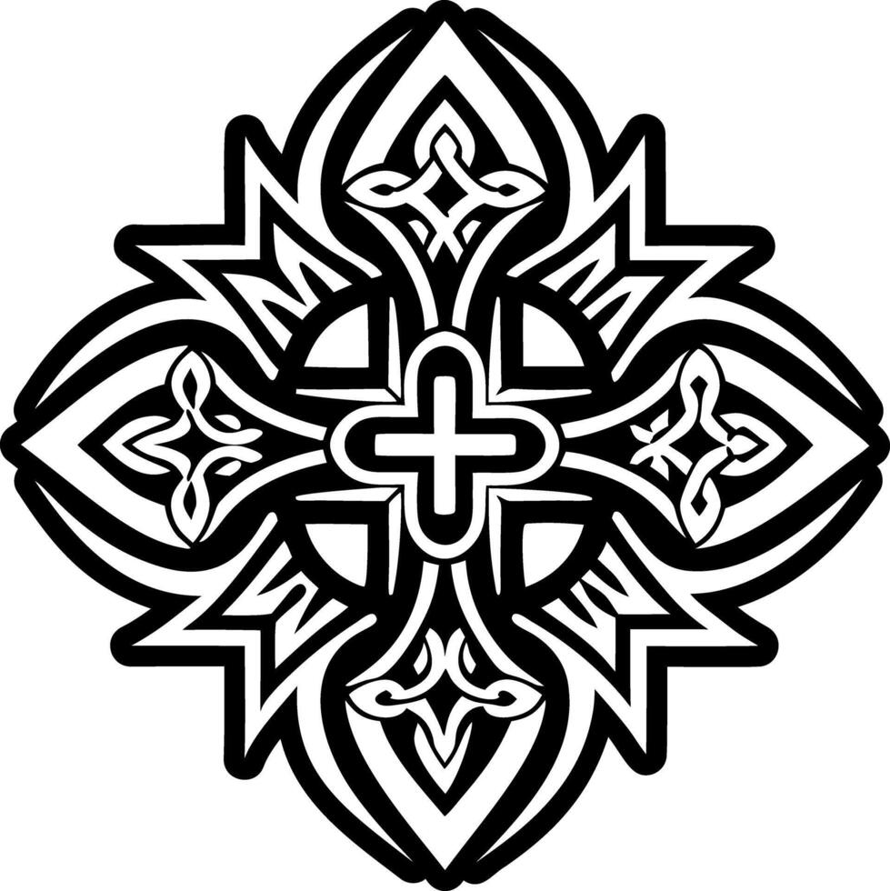 Templar art symbol icon in solid style vector