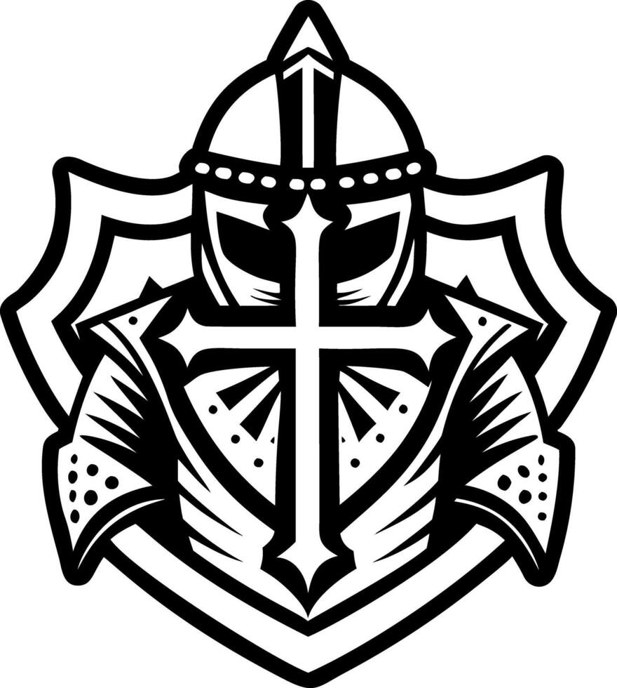 A filled style icon of medieval warrior symbol vector