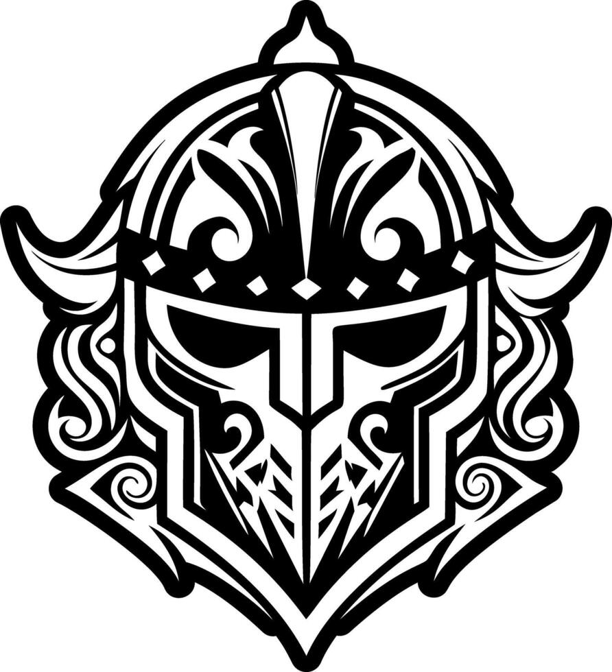 A glyph style icon of iron helmet symbol vector