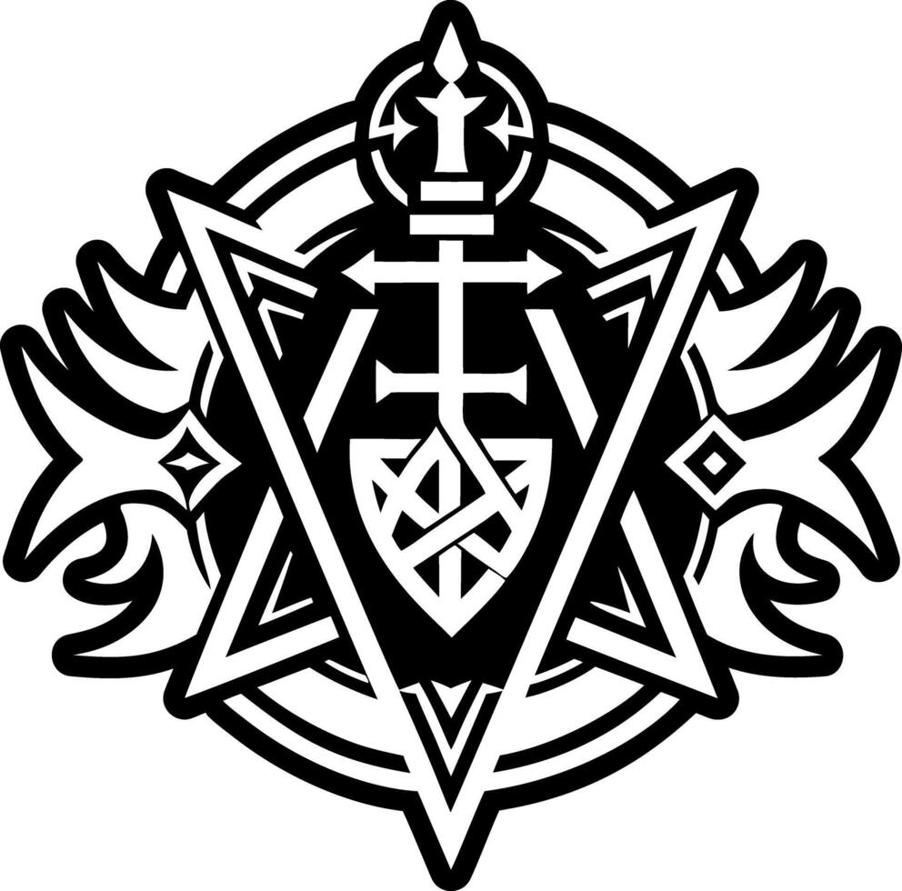 A glyph style icon of heraldry symbol vector