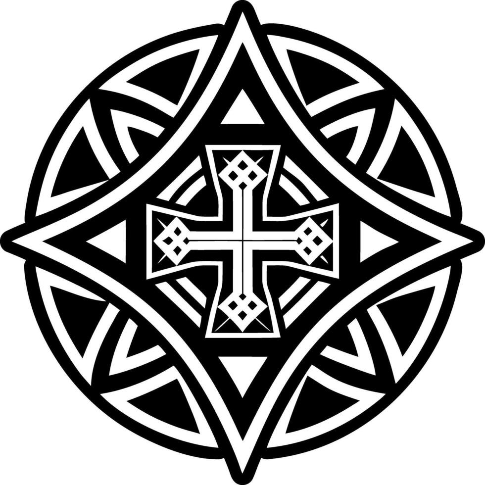 A filled style icon of sacred symbol vector