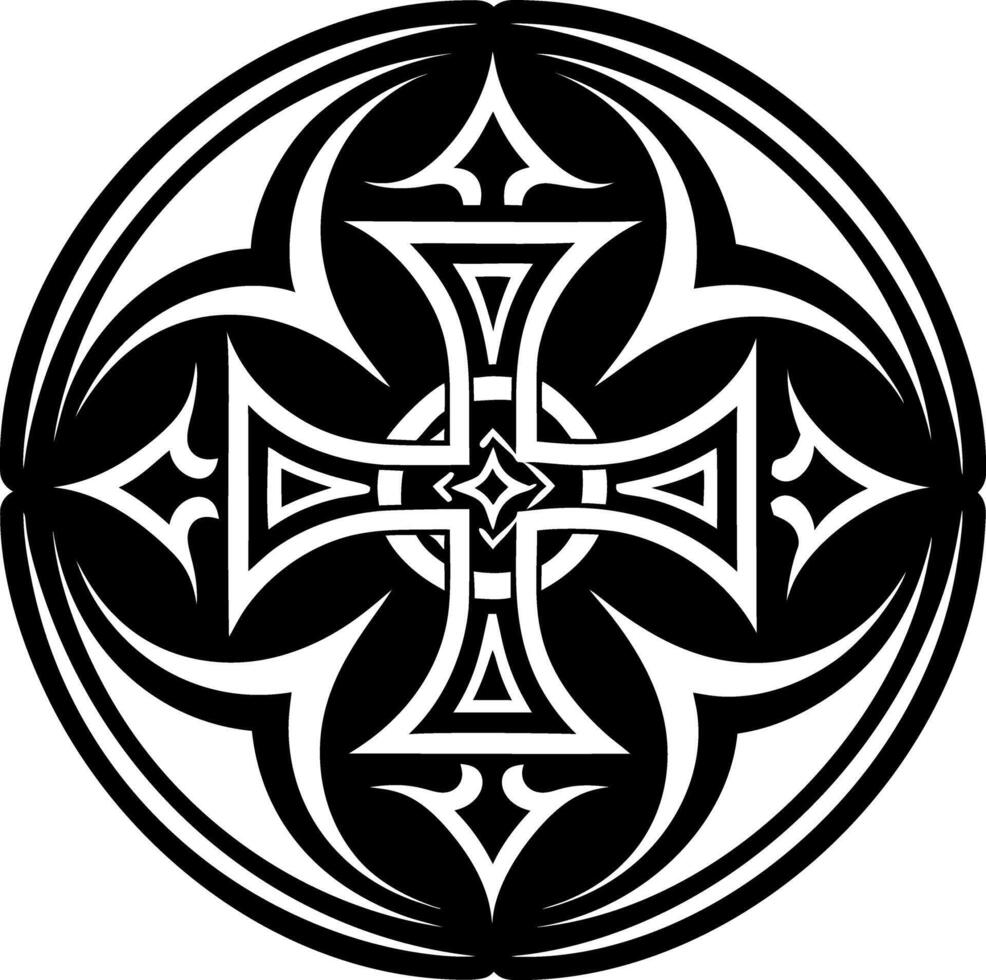 Holy cross symbol icon in glyph vector