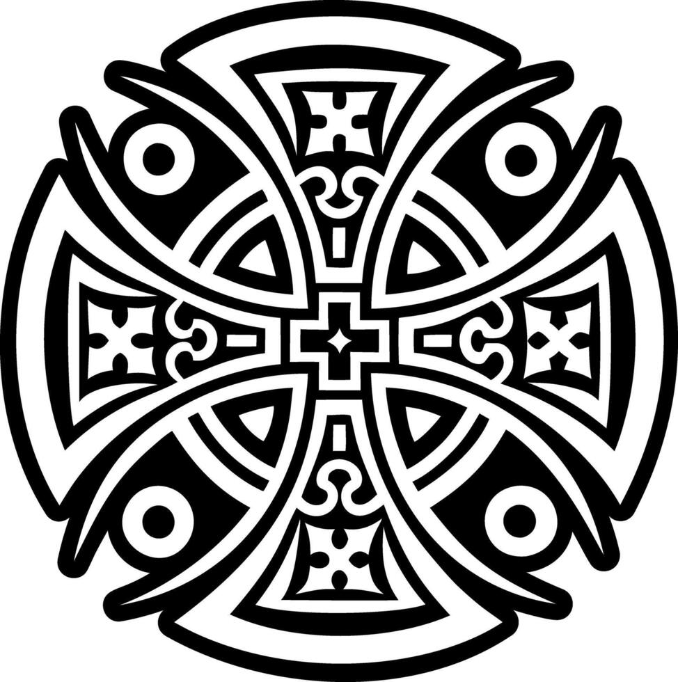 Crosslet icon in filled style vector