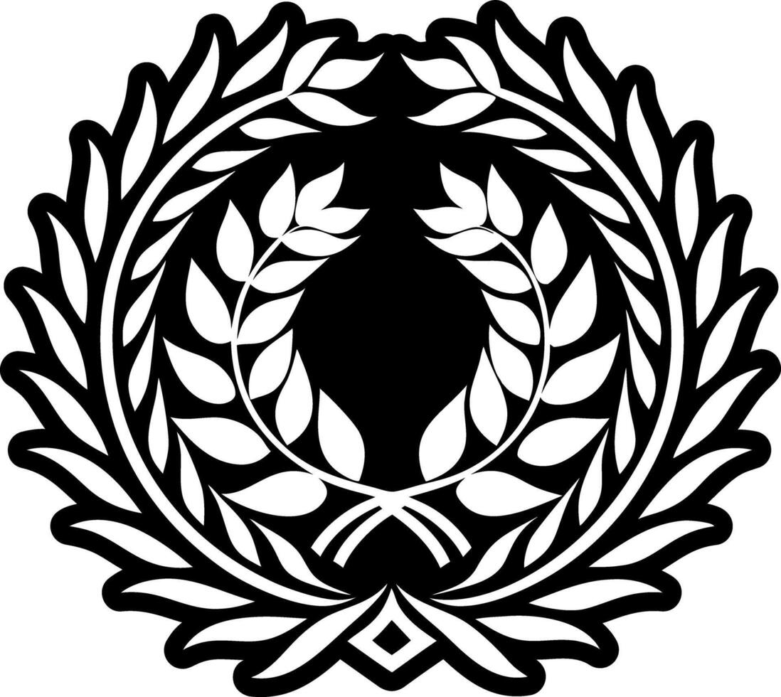 Victory wreath icon in filled style vector