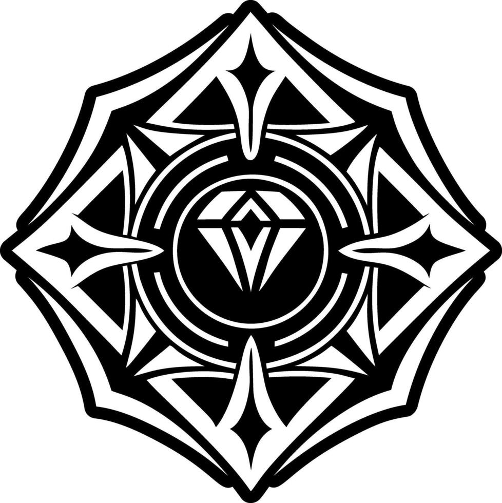 Gemstone icon in filled style vector