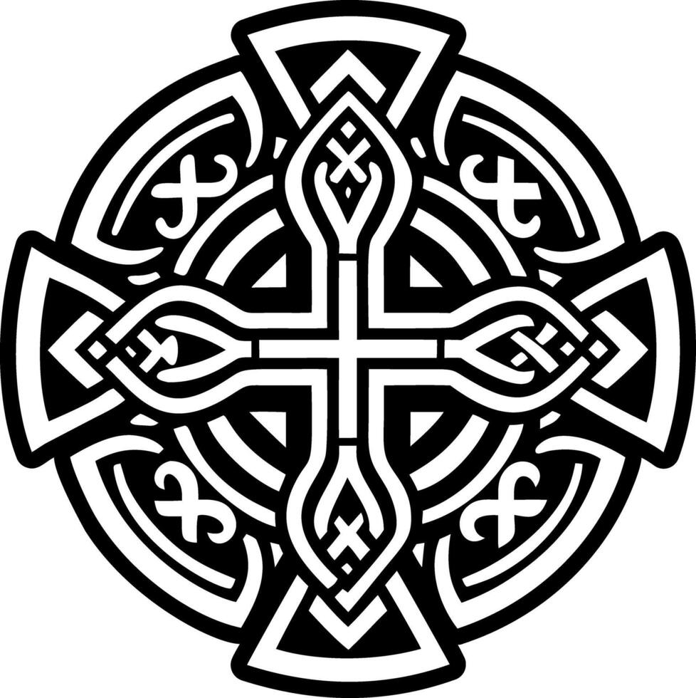 A solid style icon of andrew cross symbol vector