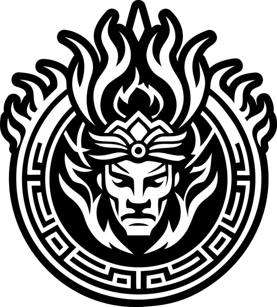 A filled style icon of prometheus fire symbol vector