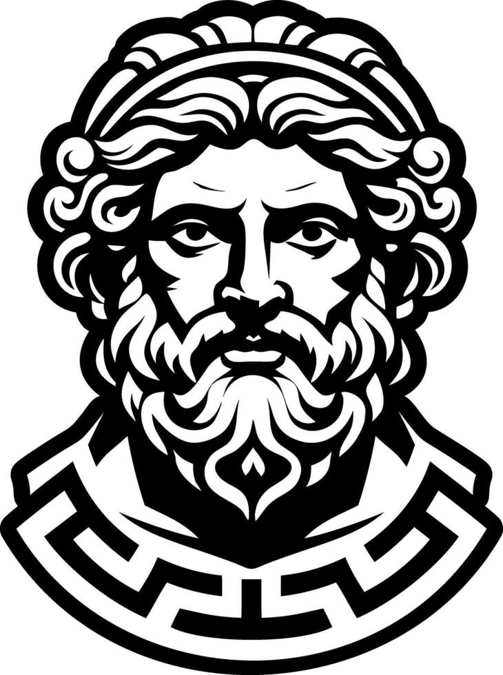 Roman deity symbol icon in solid style vector