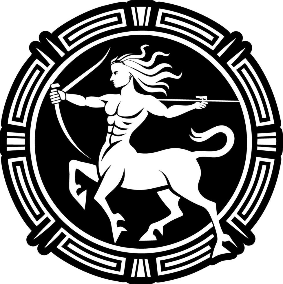 A filled style icon of centaur symbol vector