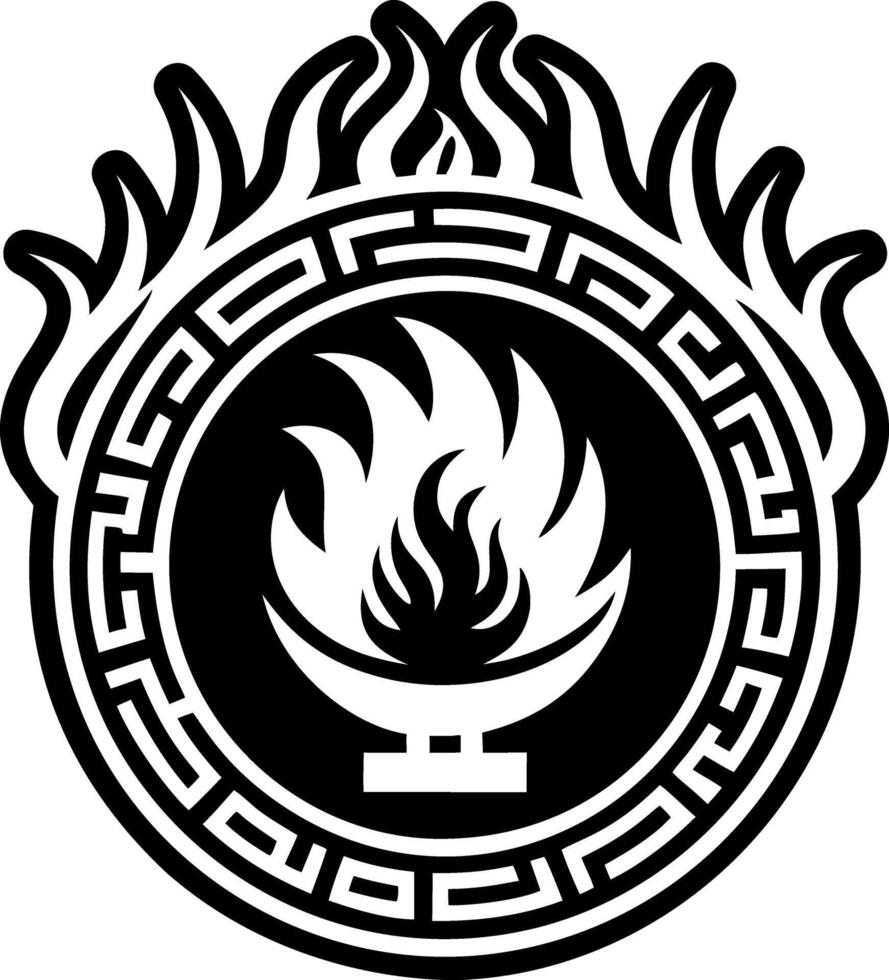 Eternal flame icon in glyph style vector