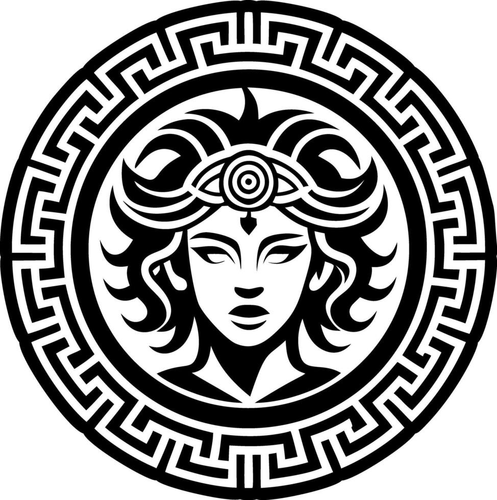 A filled style icon of gaia tattoo symbol vector