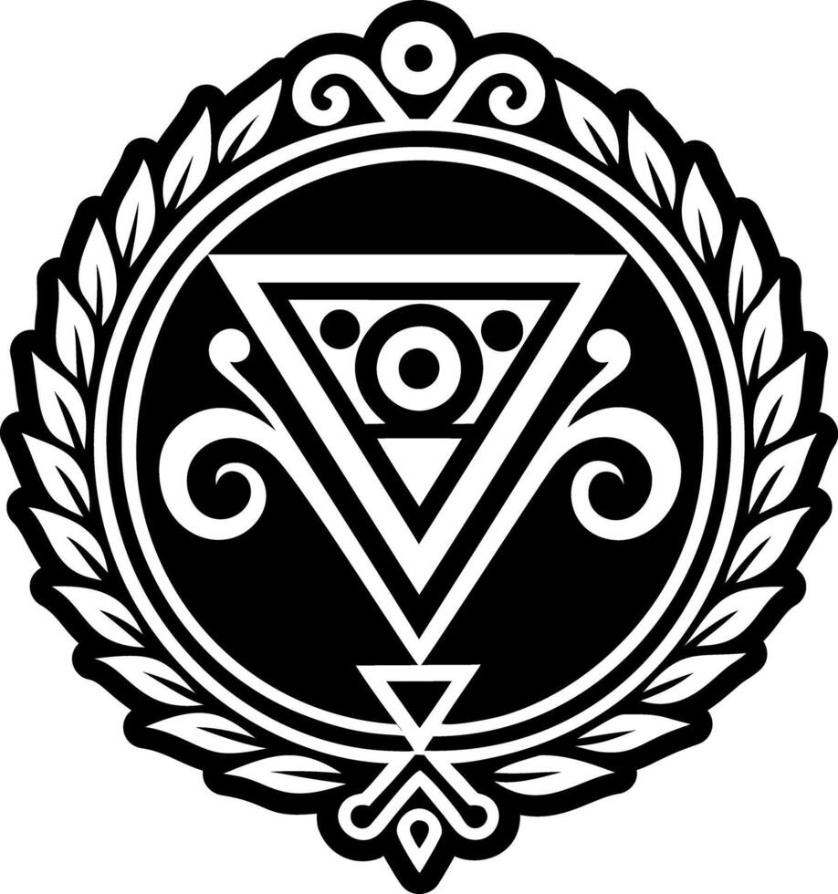 Pythia symbol icon in filled style vector