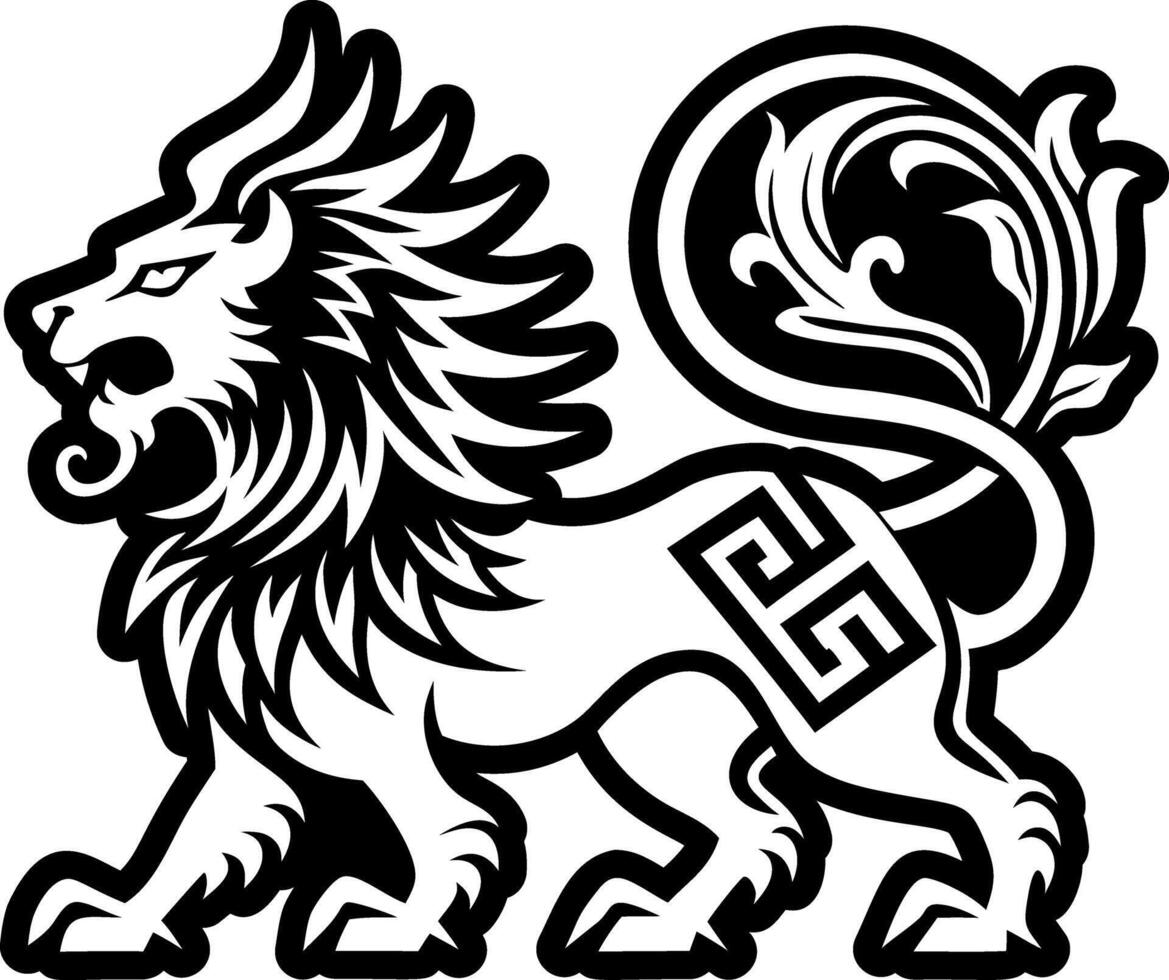 Chimera symbol icon in glyph style vector