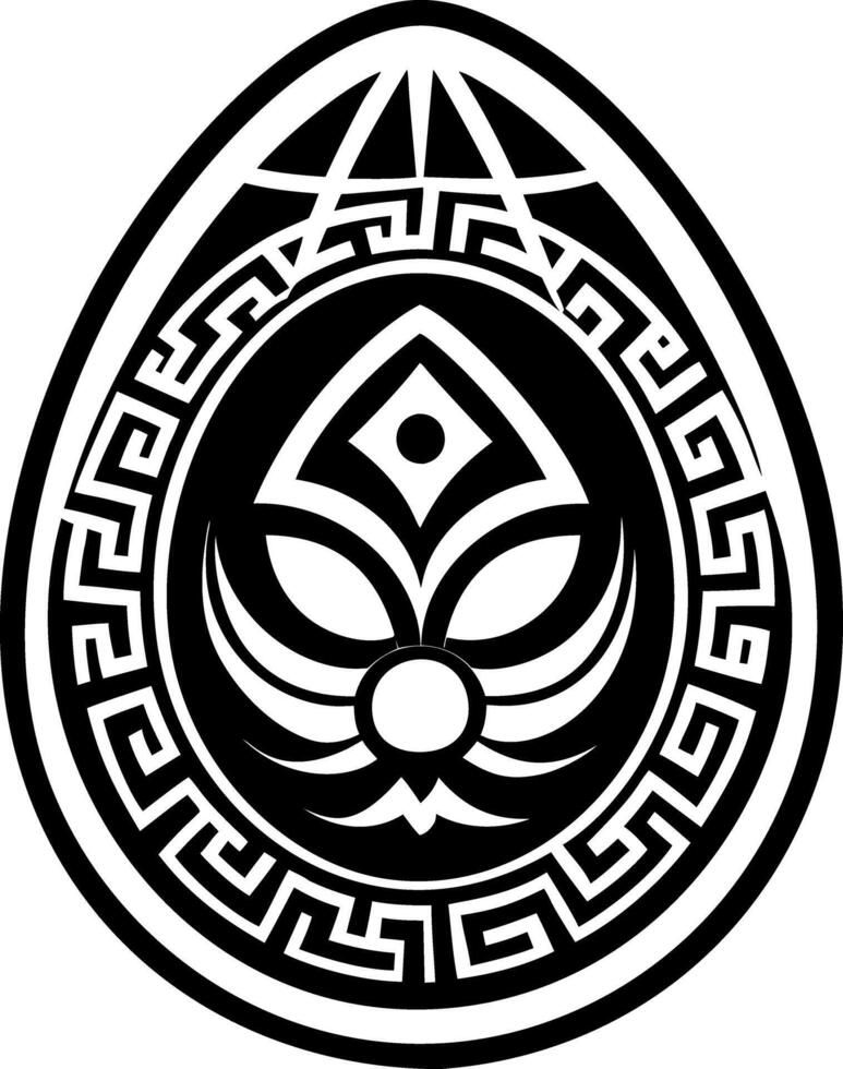 Cosmic egg symbol icon in solid style vector