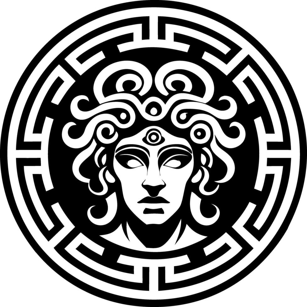 A filled style icon of delphi goddess symbol vector
