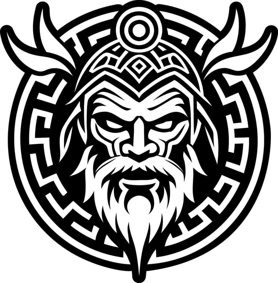 Greek mythology symbol icon in solid style vector