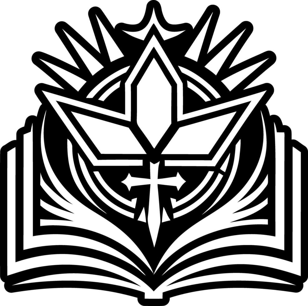 Templar book symbol icon in solid style vector
