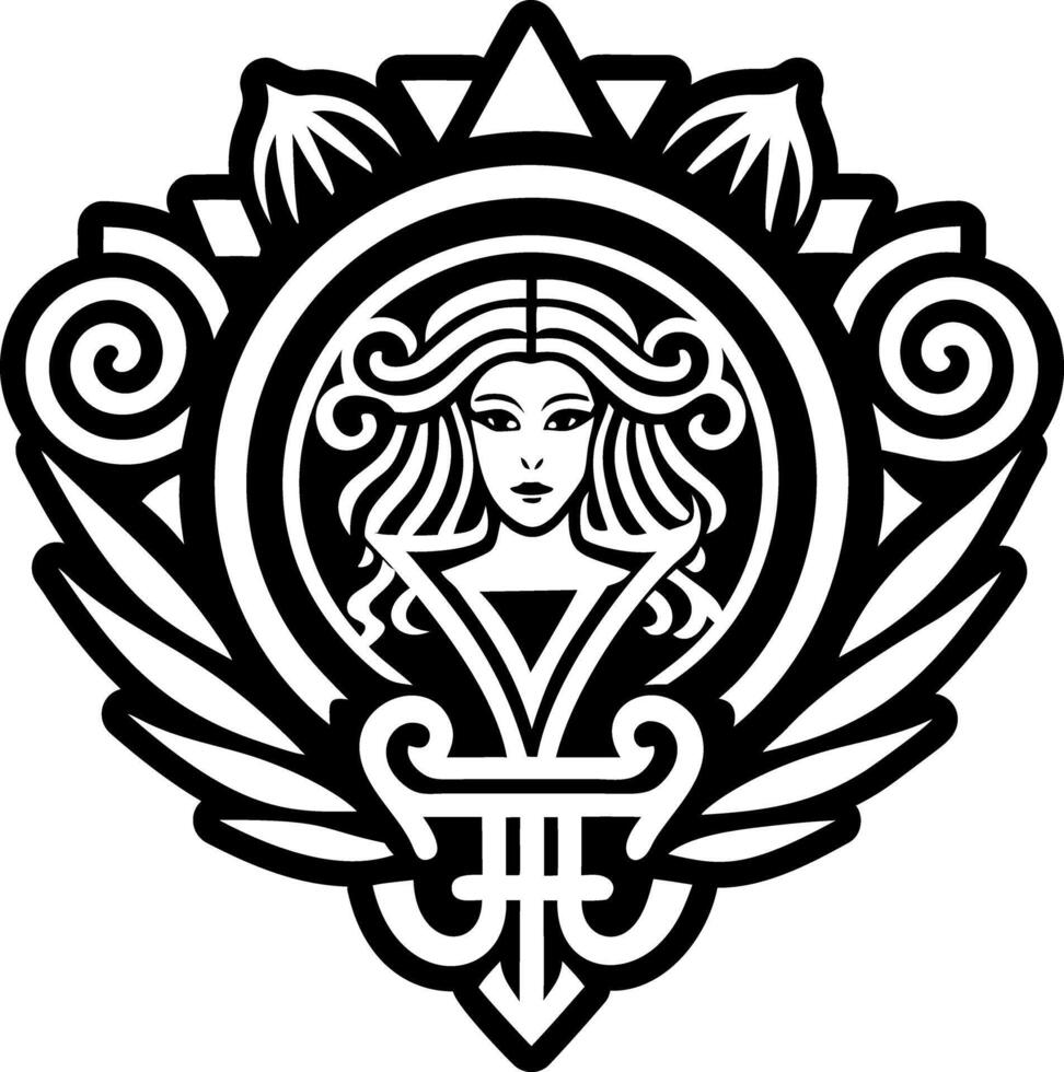 Delphi pythia icon in glyph style vector
