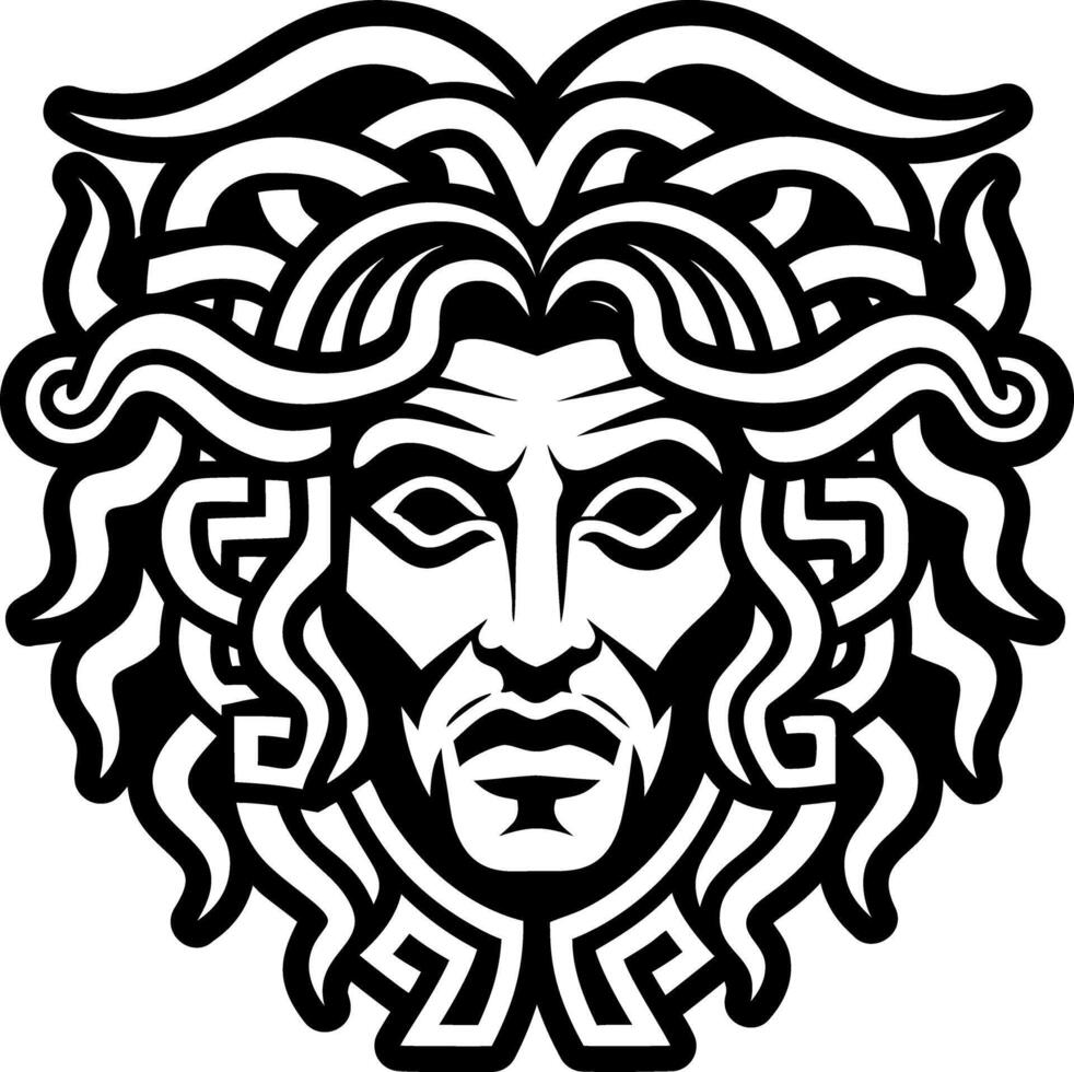 A solid style icon of dionysus mask symbol vector