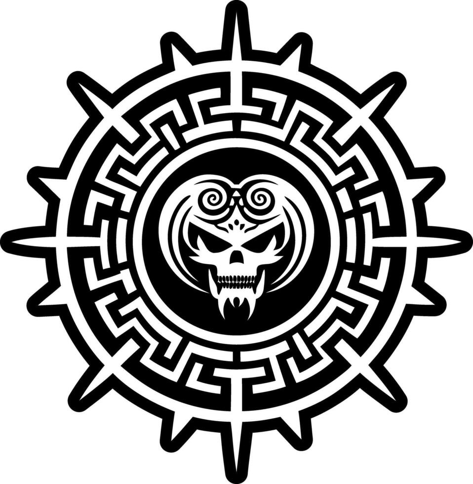 A solid style icon of tartarus pit symbol vector