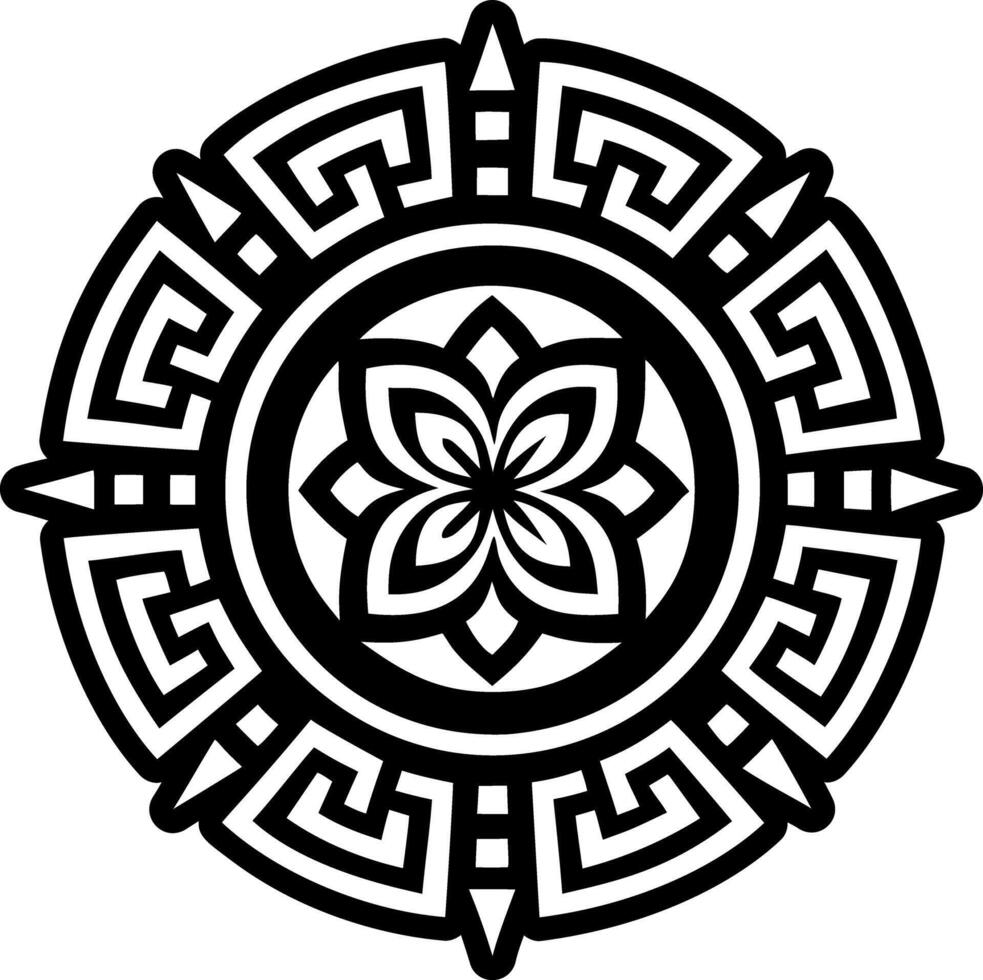 A solid style icon of greek artwork symbol vector